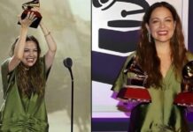 Natalia Lafourcade extiende su récord como la mujer más premiada en los Latin Grammy .