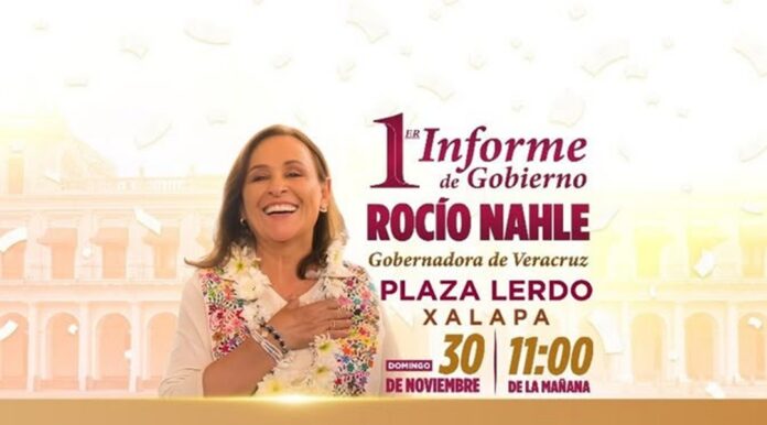 Primer Informe de Gobierno de Rocío Nahle a las 11 am