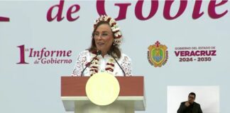 #PrimerInformeDeGobierno Rocío Nahle: Desde Veracruz vamos a demostrar que es tiempo de mujeres. ¡Y de mujeres fuertes! Y que Veracruz tiene Gobierno