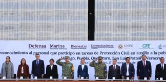 Ceremonia de reconocimiento a las y los servidores públicos por apoyo tras lluvias. Zumpango, Estado de México