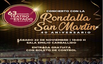 Celebra el 63° aniversario del Teatro del Estado con un concierto de la Rondalla San Martín