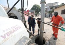 SIOP y CAEV refuerzan operativo para restablecer el drenaje en Poza Rica .