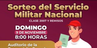 Convoca Ayuntamiento a Sorteo del Servicio Militar Nacional Clase 2007.
