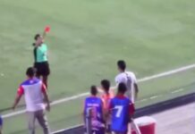 Indigna artera agresión de jugador colombiano contra árbitra de fútbol Vanessa Ceballos,