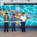Inauguran mural Los Colores del Golfo de México, en el 33.° aniversario del Aquarium.