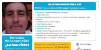 Reportan desaparecido en Jalisco a Alejandro Méndez, danzante volador de Papantla.