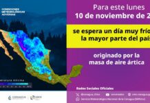 El frente frío número 13 provocará lluvias torrenciales, evento de norte y descenso térmico en gran parte del país