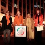 Iluminan de naranja el Senado por Día Internacional de la Eliminación de la Violencia contra las Mujeres