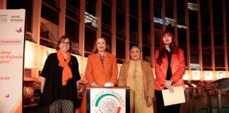 Iluminan de naranja el Senado por Día Internacional de la Eliminación de la Violencia contra las Mujeres