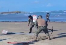 Retiran letreros en Playa Bagdad que advertían sobre zona restringida atribuida a fuerzas armadas de EE. UU.