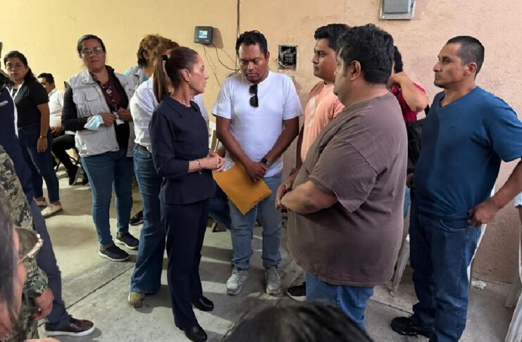 Claudia Sheinbaum supervisa atención médica en Oaxaca y anuncia apoyos económicos a víctimas del descarrilamiento del Tren Interoceánico