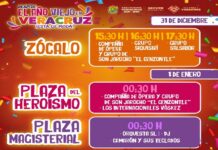 Entre música, tradición y alegría Despide el Año Viejo en Veracruz