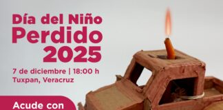 Participa en las actividades por el Día del Niño Perdido en Tuxpan