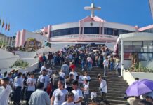 Más de 9 mil peregrinos en la Basílica Menor de la Virgen de Guadalupe en Xalapa..