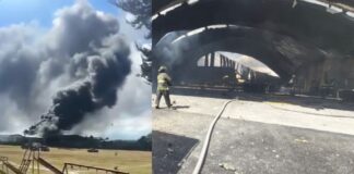 Jet ejecutivo cae sobre zona industrial de Toluca; Confirman 7 personas fallecidas