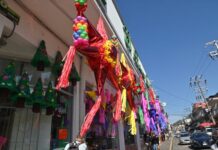 #Xalapa: Comerciantes del mercado Jáuregui esperan repunte en venta de piñatas durante temporada navideña . ,