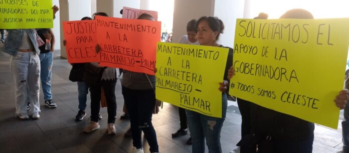 Protesta por riesgos en Barranca Onda