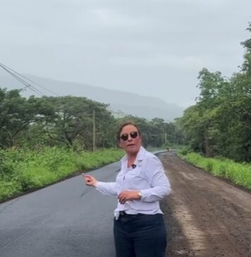La gobernadora Rocío Nahle recorre carreteras en el sur de Veracruz
