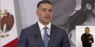 Omar García Harfuch explica causa de la reclasificación del delito en el caso del coche bomba en Michoacán .