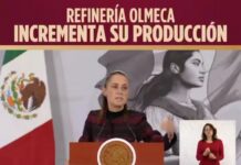 Refinería Olmeca incrementa su producción y apuntala desarrollo, confirma Claudia Sheinbaum