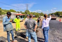 Rocío Nahle supervisa avances en obras carreteras del Papaloapan y Los Tuxtlas