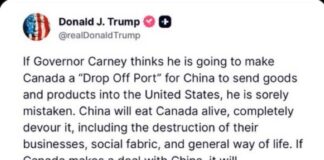 Trump lanza amenaza arancelaria a Canadá tras excluir a Carney de su Junta de Paz para Gaza