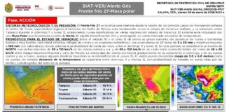 Emite PC Veracruz Alerta Gris por evento de Norte y Frente Frío 27