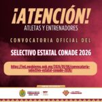 Abre IVD convocatoria para el Selectivo Estatal CONADE 2026.