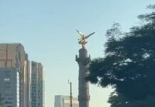 #Video: Así se vió el Ángel de la Independencia el sismo de esta mañana