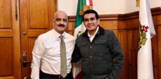 Se reúne diputado Esteban Bautista con autoridades estatales y militares