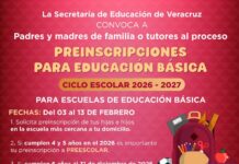 Publica SEV convocatoria para preinscripciones en Educación Básica.