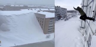 Histórica nevada sepulta autos y viviendas en Kamchatka, Rusia