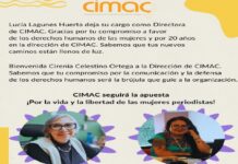 CIMAC agradeció a Lucía Lagunes su valiosa gestión por 20 años y dio la Bienvenida a Cirenia Celestino