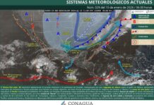Frente Frío 28 provoca fuertes rachas de vientos en el estado Veracruz.