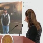 Sheinbaum exhibe fotografía de Ryan Wedding entregándose en la Embajada de EEUU en México .