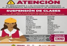 Suspensión de clases en 26 municipios del sur por pronóstico de lluvias .