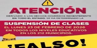 Desmienten aviso falso que anuncia suspensión de clases en Veracruz