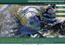 Baja Probabilidad de lluvias en gran parte de México: Norte y noroeste con lluvias y descenso de la temperatura.