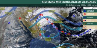 Baja Probabilidad de lluvias en gran parte de México: Norte y noroeste con lluvias y descenso de la temperatura.