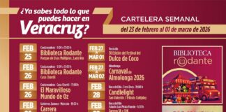 Presenta SECTUR cartelera semanal al 01 de marzo.