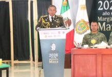 El General Miguel Ángel Rodríguez conmemora el 113 aniversario del Ejército Mexicano.