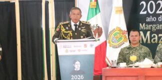 El General Miguel Ángel Rodríguez conmemora el 113 aniversario del Ejército Mexicano.