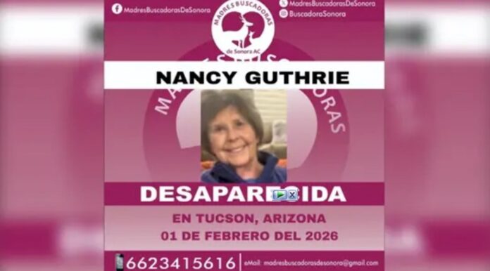 NANCY Guthrie ficha madres buscadoras Sonora