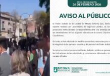 Por amenaza de bomba falsa en Poder Judicial CDMX evacuan a cientos