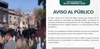 Por amenaza de bomba falsa en Poder Judicial CDMX evacuan a cientos