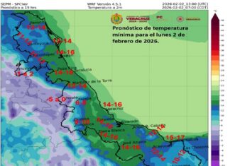 Frente frío mantiene ambiente frío y lluvias en Veracruz; se prevé nuevo sistema a mitad de semana*