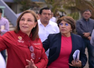 Cumple Rocío Nahle y garantiza nueva escuela para niñas y niños de El Oasis