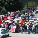 SETSUV protesta frente al Poder Judicial en Xalapa