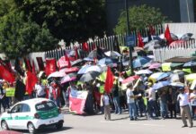 SETSUV protesta frente al Poder Judicial en Xalapa