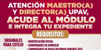 Abre UPAV sedes regionales para integración de expedientes de docentes y directivos.